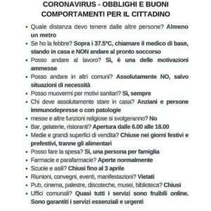 #IORESTOACASA Decreto per Emergenza sanitaria in Italia Coronavirus Covid-19